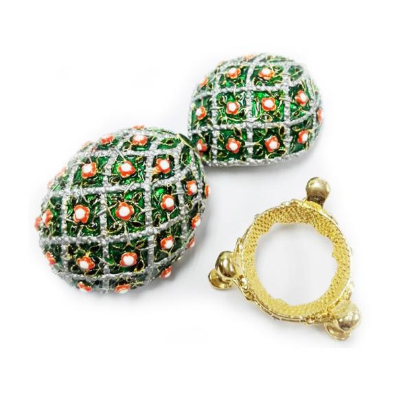 Faberge Egg Trinket Jewelry Box with Rose for Sale Rose Jewelry Trinket Box Rose Green Egg Christmas Wedding Gift