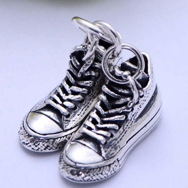 Men and Women Sterling Silver Pendant Necklace with Silver Shoes Pendant(XH055344W)