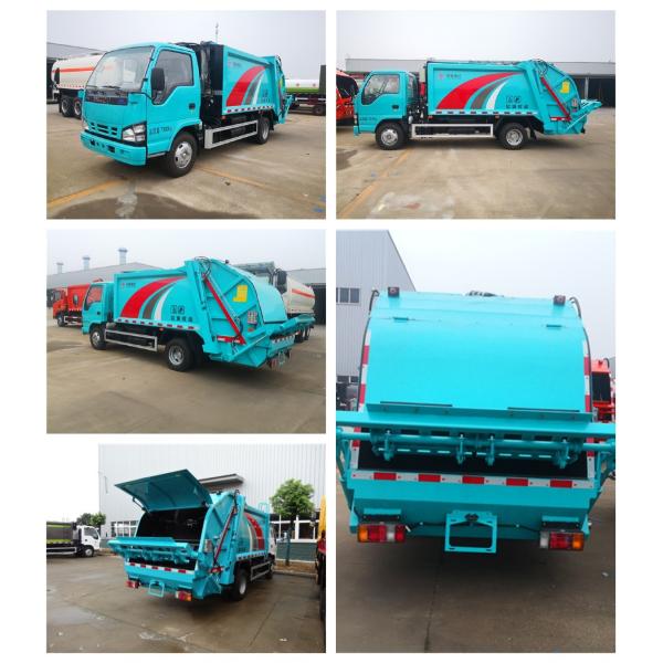 4x2 Japanese ISUZU 600P Garbage Compactor Truck With 5 Cbm Volume