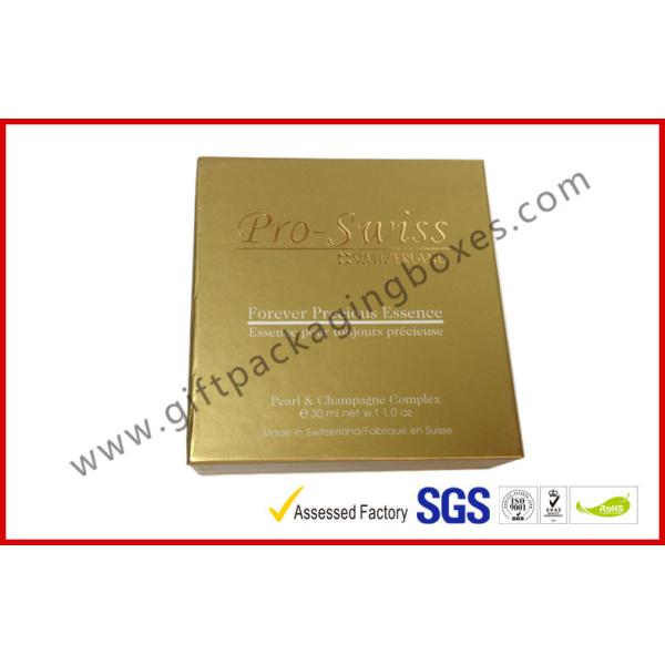 Golden USB Drawer Luxury Gift Boxes With Foil And Embossed Logo