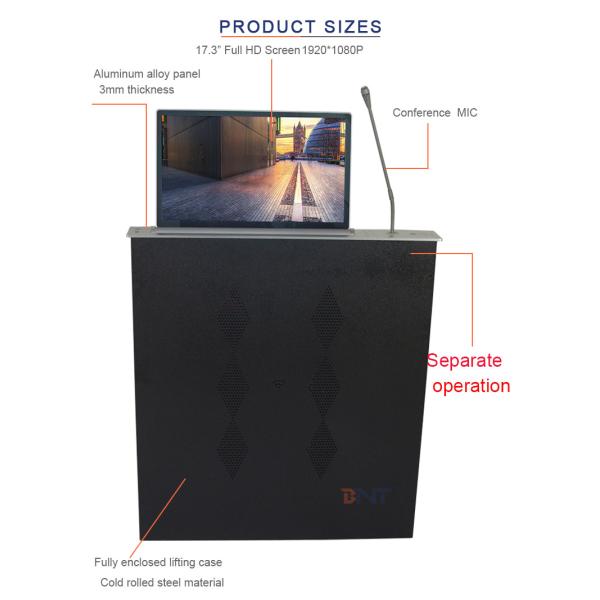 BNT 17 3 Retractable Touch Screen Hidden in Meeting Table Motorized Monitor Lift