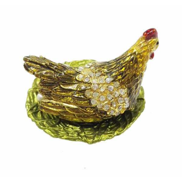 wholesale trinket box animal jewelry boxes hen animal jewelry box