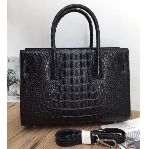 Exotic Genuine Alligator Skin Women Working Totes Large Shoulder Bag Authentic Crocodile Leather Lady Top-handle Handbag