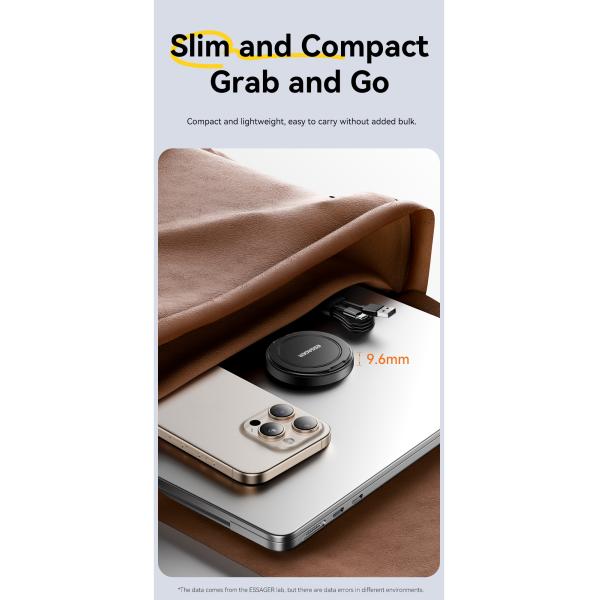 ESSAGER ES-WC18 15W Fast Wireless Charger for Best Phone Stand Charging PD Function and Fast Charging