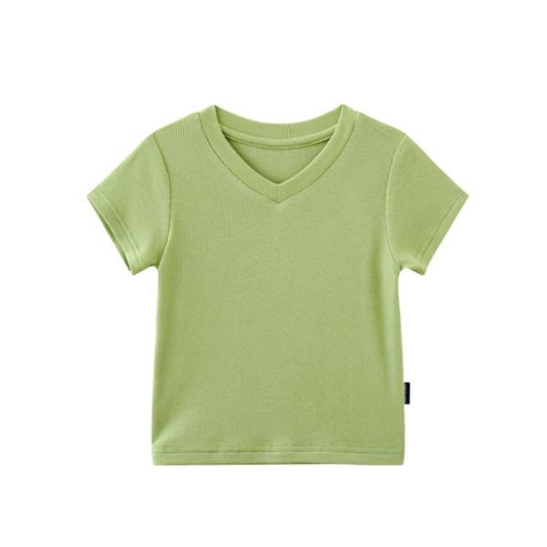 wholesale cheapest child clothing v neck design blank boy t-shirt