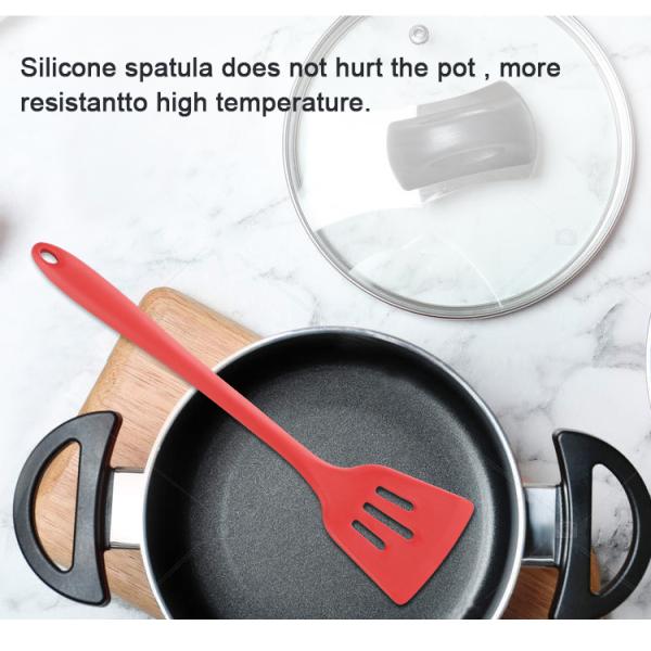 Red Gray White Colors Silicone Kitchenware Set Spatula Hot Proof With Panton Color