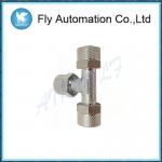 1540 Series Brass Pneumatic Fittings , Three Connection Joint Brass Tube