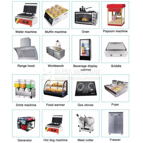 40kms per hour Vacuum Tire Ice Cream Food Cart for Customized Mobile Catering