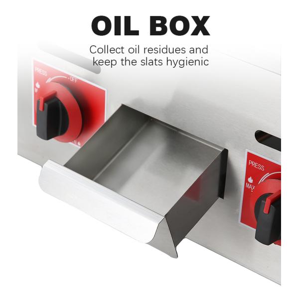 Silver White Industrial Hotel Gas Griddle Series 720 for Commercial Kitchen Equipment