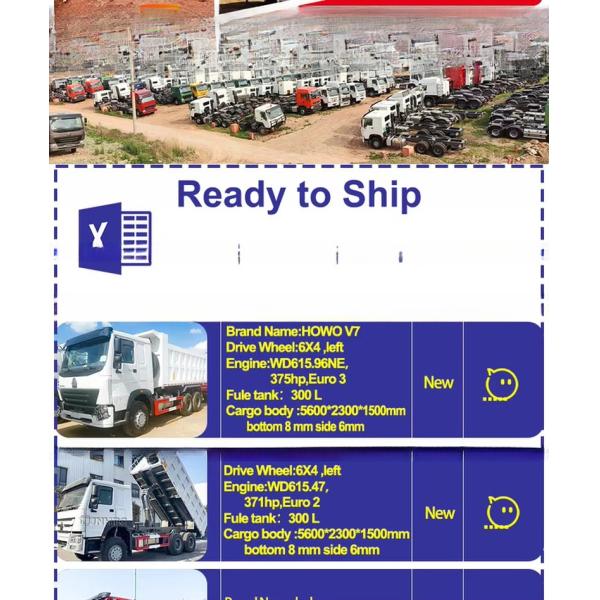 8x4 12 Wheeler 40 Ton Sinotruk Dump Truck , 12 Tyre Tipper Truck EUR 2 380hp