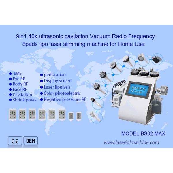 Portable 80k Cavitation Vacuum Rf Machine 7 In 1 For Body Contouring Fat Burning