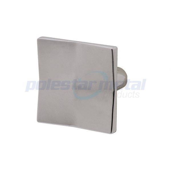 White Rectangular Dresser Drawer Pulls 1 2/5" Length Polished Chrome