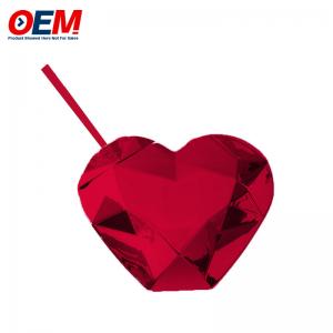 Quality PP Double Wall Cup With Straw OEM Sweet Heart 450ml Plastic Water Cup wholesale