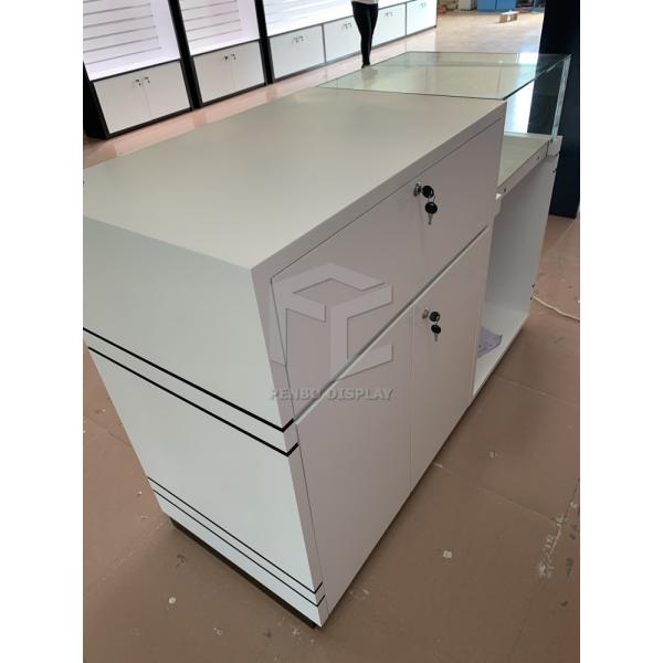 OEM Mobile Phone Display Showcase MDF 16mm Thick Phone Store Decoration