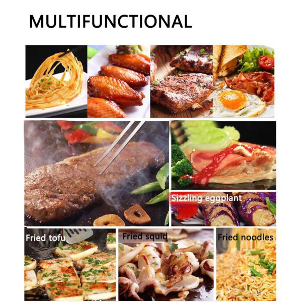 Stainless Steel Electric Flat Pan Griddle Commercial Grade Easy to Clean and Durable