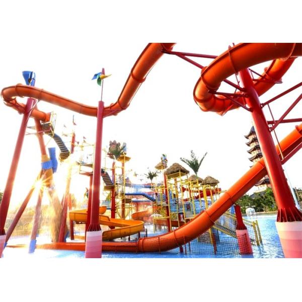 Fiberglass FRP Boomerang Indoor Water Park Slide For Children Adults