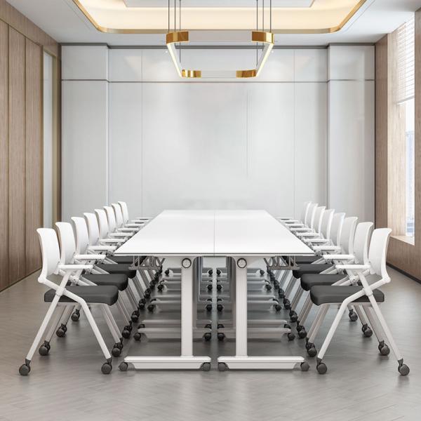 General Movable Splicing Folding Training Table With Wheels Flip Long Table Teaching Office Furniture Combination