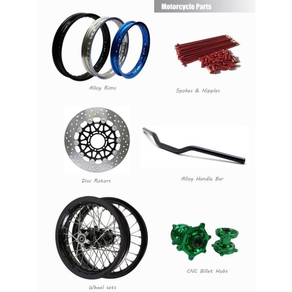Red Polishing Motorcycle Aluminium Alloy Wheel Rim 2.50x17 for Durable and Performance