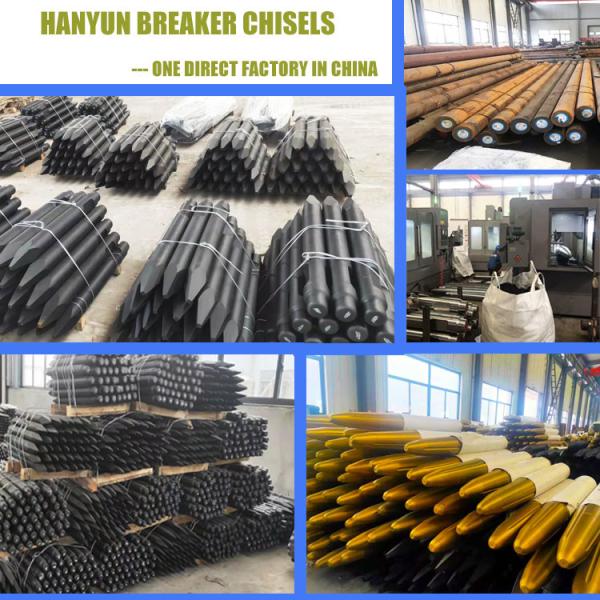 40CRMO Pin Hammer Chisel Bit Hot Rolled Steel 135mm Concrete Breaker Chisel