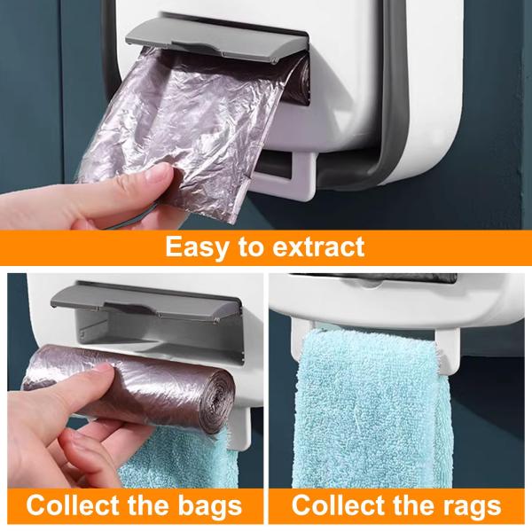 Cans Door Drawer Hanging Folding Waste Bin Handheld Cabinet Portable Wall Mounted Trash Can for Kitchen