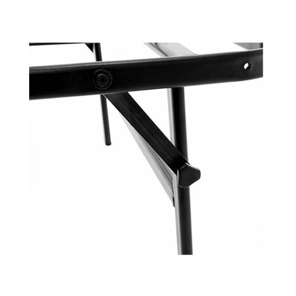 Smart Soft Mattress Iron Platform Black Foldable Queen-Size Bed Frame for Home and Hotel