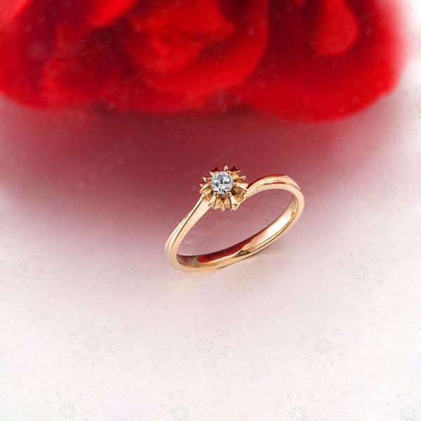 High Quality 18K Rose Gold Diamonds Engagement Ring for Women (GDR002)