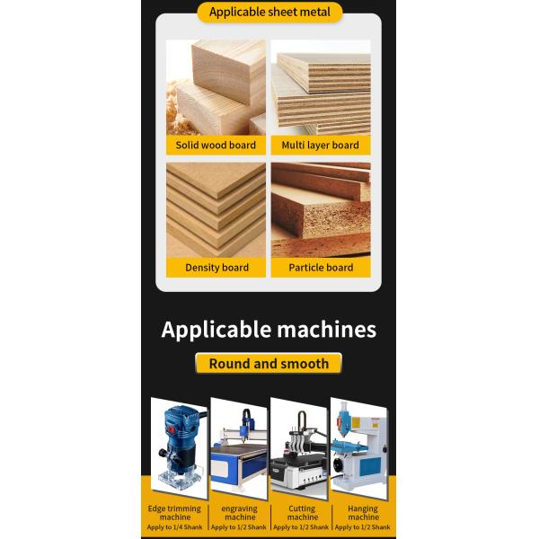 1610 ARDEN Router Bit Double Flute ARC Bending Tool T Shaped