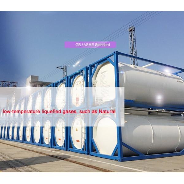 20 Ton Capacity 20ft Long Transport Container ASME Standard UN T75 ISO Cryogenic LNG Tank for Customizable and Transport