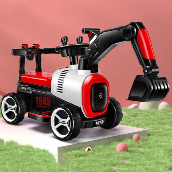 Plastic Kids Electric Toys Slide Excavator Ride On Mini Construction Truck for Children