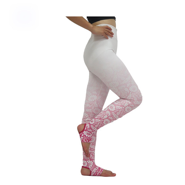 Tummy Control Yoga Wear Clothing Custom Printed Workout Leggings Anti Bacterial