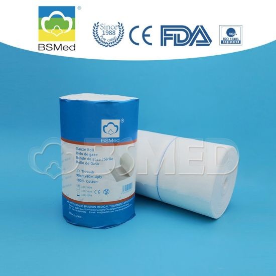 Breathable Hemostasis 40s 100% Cotton Medical Gauze Rolls