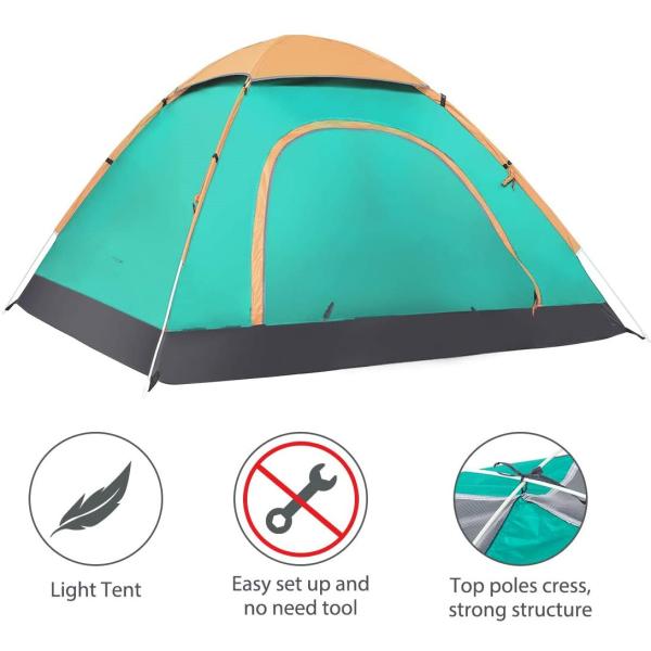 190T Polyester Pop Up Instant Lightweight Backpacking Tent