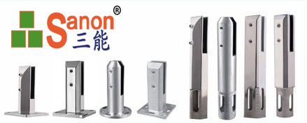 Swimming Pool Frameless Glass Pool Fence Spigots 304 Stainless Steel ASTM Standard