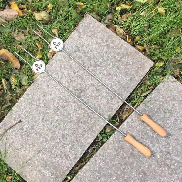 60cm BBQ Roasting Sticks Stainless Steel Telescoping Extendable Skewers