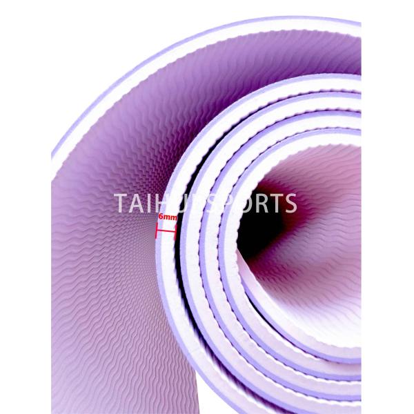 TPE Yoga Exercise Fitness Mats , High Density Non Slip Workout Mat