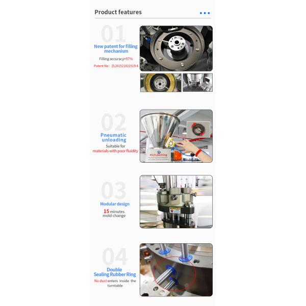 NJP 400C Fully Automatic Small Capsule Filler Capsule Filling Machine For Powder