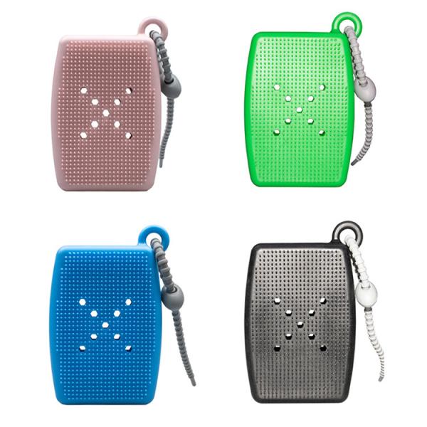 Customized Soft Silicone Shower Brush Exfoliating Body Scrubber With Soap Dispenser