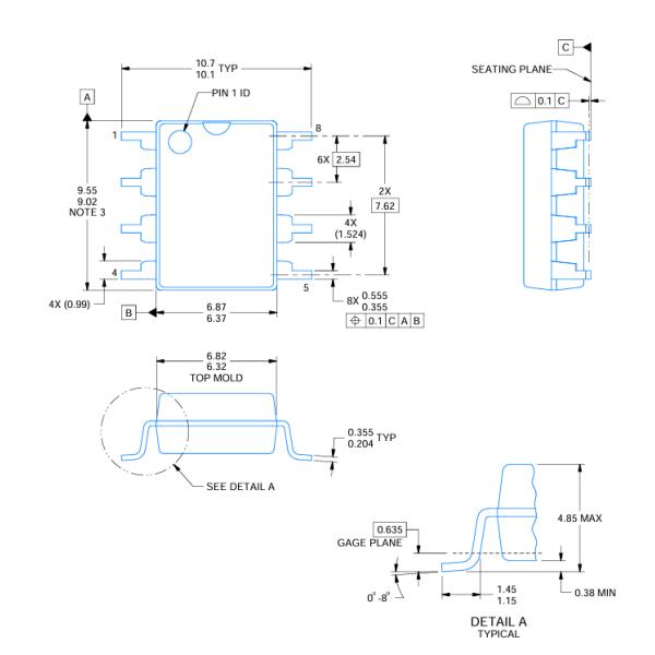 AMC1200SDUB Precision Isolated Delta-Sigma Modulator with ±250mV Input 5V Operation 20MHz Clock 78dB SNR High CMTI -40°C to 125°C SOIC-8 Safety