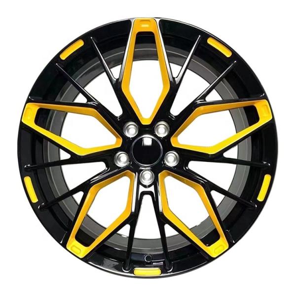 Custom special milling colour gloden blue Forged Wheels