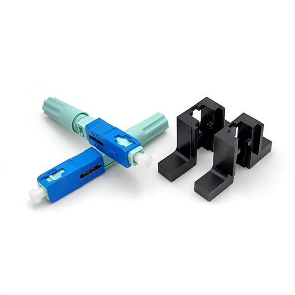 5G LX58 SC UPC FTTX Field Installable Connector Fiber Optic Flat Cable Blue