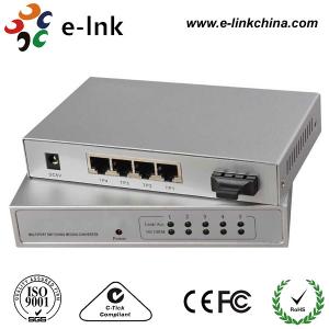 Quality Web Managed E - Link  Multimode Fiber Optic Switch Box 10 / 100 / 1000M 1FX + 4TX wholesale