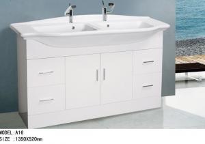 Quality Square ceramic basin MDF Bathroom Cabinet floor stangding 135 X 50 / cm wholesale