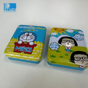 China CMYK Printing Gift Tin Cans Square Metal Cookie Tins With Easy Open Lid on sale