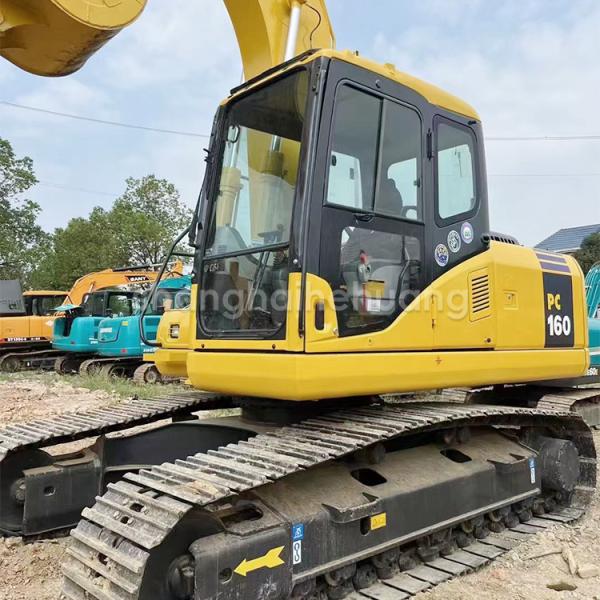16 Ton Second Hand Komatsu PC160 Tracked Excavator Good Condition Original Color Shanghai