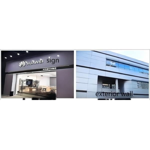 PVDF/PE Coated ACP Panels 2.44m Length Eco-safe Odor-free Long-Lasting For Interiors & Exteriors