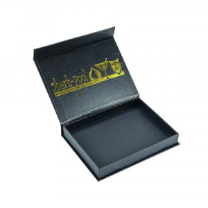 Quality Custom Book Shaped phone case box packaging With Gold Stamping wholesale