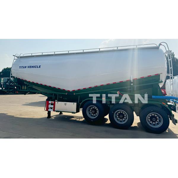 TITAN 3 Axle 45cbm Fly Ash Powder Dry Bulk Cement Tank Trailer Bulker Tanker for Sale