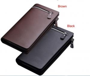 Quality Creative Business pu zipper wallet men wallet long section clutch wallet zipper tide wholesale