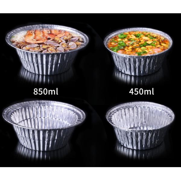 800ml Round Foil Baking Trays Alloy 8011 Foil Bowl With Lid