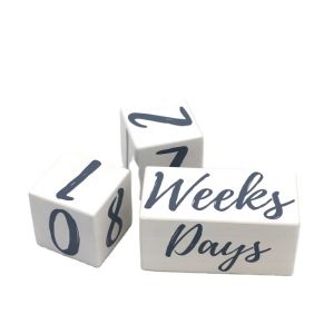 Quality Square Reusable Wooden Milestone Blocks 12 Monthly Milestone Age Blocks wholesale